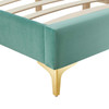 MODWAY Sutton Queen Performance Velvet Bed Frame MOD-6275 Mint