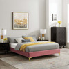 MODWAY Sutton Full Performance Velvet Bed Frame MOD-6306 Dusty Rose