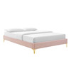 MODWAY Sutton Full Performance Velvet Bed Frame MOD-6306 Pink