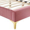 MODWAY Sutton King Performance Velvet Bed Frame MOD-6307 Dusty Rose