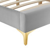 MODWAY Sutton King Performance Velvet Bed Frame MOD-6307 Light Gray