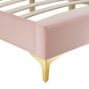 MODWAY Sutton King Performance Velvet Bed Frame MOD-6307 Pink