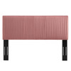 MODWAY Eloise Channel Tufted Performance Velvet Full/Queen Headboard MOD-6327 Dusty Rose