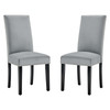 Modway Parcel Performance Velvet Dining Side Chairs - Set of 2 EEI-3779-LGR