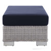 Modway Conway Sunbrella® Outdoor Patio Wicker Rattan Ottoman EEI-3971-LGR-NAV