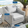 Modway Conway Sunbrella® Outdoor Patio Wicker Rattan Armchair EEI-3972-LGR-GRY