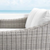 Modway Conway Sunbrella® Outdoor Patio Wicker Rattan Loveseat EEI-3973-LGR-WHI