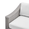 Modway Conway Sunbrella® Outdoor Patio Wicker Rattan Left-Arm Chair EEI-3975-LGR-WHI