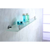 ANZZI Caster Series 5.24 in. W Glass Shelf in Polished Chrome AC-AZ006