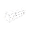 Manhattan Comfort 222751 Lincoln 85.43"  TV Stand with 4 Shelves in Off White and Cinnamon