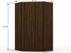 Manhattan Comfort 115GMC5 Mulberry 2.0 Modern Corner Wardrobe Closet with 2 Hanging Rods in Brown