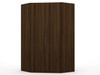 Manhattan Comfort 115GMC5 Mulberry 2.0 Modern Corner Wardrobe Closet with 2 Hanging Rods in Brown