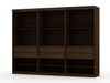 Manhattan Comfort 113GMC5 Mulberry Open 3 Sectional Modem Wardrobe Closet with 6 Drawers - Set of 3 in Brown
