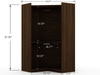 Manhattan Comfort 110GMC5 Mulberry Open 2 Sectional Modern Corner Wardrobe Closet with 2 Drawers- Set of 2 in Brown