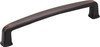 Jeffrey Alexander 128 mm Center-to-Center Brushed Oil Rubbed Bronze Square Milan 1 Cabinet Pull 1092-128DBAC