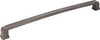 Jeffrey Alexander 12" Center-to-Center Brushed Pewter Square Milan 1 Appliance Handle 1092-12BNBDL