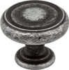 Jeffrey Alexander 1-1/4" Diameter Distressed Antique Silver Bremen 1 Cabinet Knob 117SIM