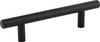 Elements 96 mm Center-to-Center Hollow Matte Black Stainless Steel Naples Cabinet Bar Pull 154SSMB