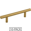 Elements 10-Pack of the 96 mm Center-to-Center Satin Bronze Naples Cabinet Bar Pull 156SBZ-10