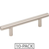 Elements 10-Pack of the 96 mm Center-to-Center Satin Nickel Naples Cabinet Bar Pull 156SN-10