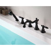 Anzzi Patriarch 2-Handle Deck-Mount Roman Tub Faucet with Handheld Sprayer in Oil Rubbed Bronze FR-AZ091ORB