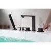 Anzzi Shore 3-Handle Deck-Mount Roman Tub Faucet with Handheld Sprayer in Oil Rubbed Bronze FR-AZ102ORB