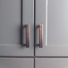 Elements 3" Center-to-Center Brushed Oil Rubbed Bronze Square Park Cabinet Pull 183-3DBAC