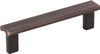 Elements 96 mm Center-to-Center Brushed Oil Rubbed Bronze Square Park Cabinet Pull 183-96DBAC