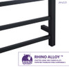 Bell 8-Bar Stainless Steel Wall Mounted Towel Warmer in Matte Black