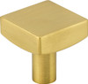 Jeffrey Alexander 1-1/8" Overall Length Brushed Gold Square Dominique Cabinet Knob 845BG