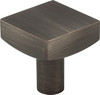 Jeffrey Alexander 1-1/8" Overall Length Brushed Pewter Square Dominique Cabinet Knob 845BNBDL