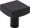 Jeffrey Alexander 1-1/8" Overall Length Matte Black Square Dominique Cabinet Knob 845MB