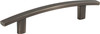 Elements 96 mm Center-to-Center Brushed Pewter Square Thatcher Cabinet Bar Pull 859-96BNBDL