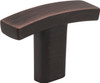 Elements 1-1/2" Overall Length Brushed Oil Rubbed Bronze Square Thatcher Cabinet "T" Knob 859T-DBAC