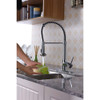 Step Single Handle Pull-Down Sprayer Kitchen Faucet in Polished Chrome