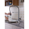 Step Single Handle Pull-Down Sprayer Kitchen Faucet in Polished Chrome