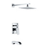 Mezzo Series 1-Handle 1-Spray Tub and Shower Faucet in Polished Chrome