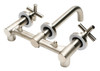 ALFI brand AB1035-BN Brushed Nickel 8" Widespread Wall-Mounted Cross Handle Faucet