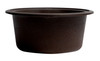 ALFI brand AB1717UM-C Chocolate 17" Undermount Round Granite Composite Kitchen Prep Sink