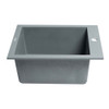 ALFI brand AB1720DI-T Titanium 17" Drop-In Rectangular Granite Composite Kitchen Prep Sink