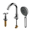 ALFI brand AB2503-PC Polished Chrome Deck Mounted Tub Filler with Hand Held Showerhead