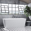 Malibu Bandon Freestanding Bathtub, 59-Inch by 32-Inch by 24-Inch, Matte White