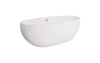 Malibu Salem Freestanding Oval Soaking Bathtub, 72-Inch by 32-Inch by 24-Inch, White or Biscuit