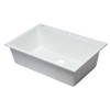 ALFI brand AB3322DI-W White 33" Single Bowl Drop In Granite Composite Kitchen Sink