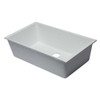 ALFI brand AB3322UM-W White 33" Single Bowl Undermount Granite Composite Kitchen Sink