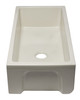 ALFI brand AB3618HS-B  36 inch Biscuit Reversible Smooth / Fluted Single Bowl Fireclay Farm Sink