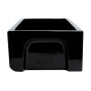 ALFI brand AB3618HS-BG 36" Black Gloss Reversible Smooth / Fluted Single Bowl Fireclay Farm Sink