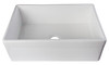 ALFI brand AB511-W White 30" Decorative Lip Apron Single Bowl Fireclay Farmhouse Kitchen Sink