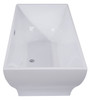 ALFI brand AB8840 67 inch White Rectangular Acrylic Free Standing Soaking Bathtub