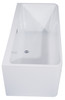 ALFI brand AB8859 67 inch White Rectangular Acrylic Free Standing Soaking Bathtub